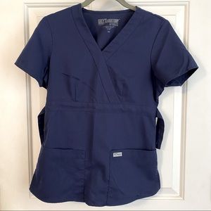 Grey's Anatomy Mock Wrap Scrub Top 4153